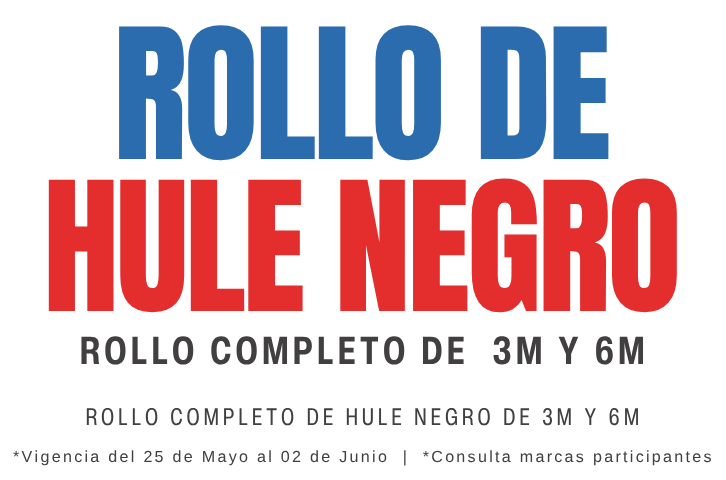 Rollo de hule negro Promo Hotsale